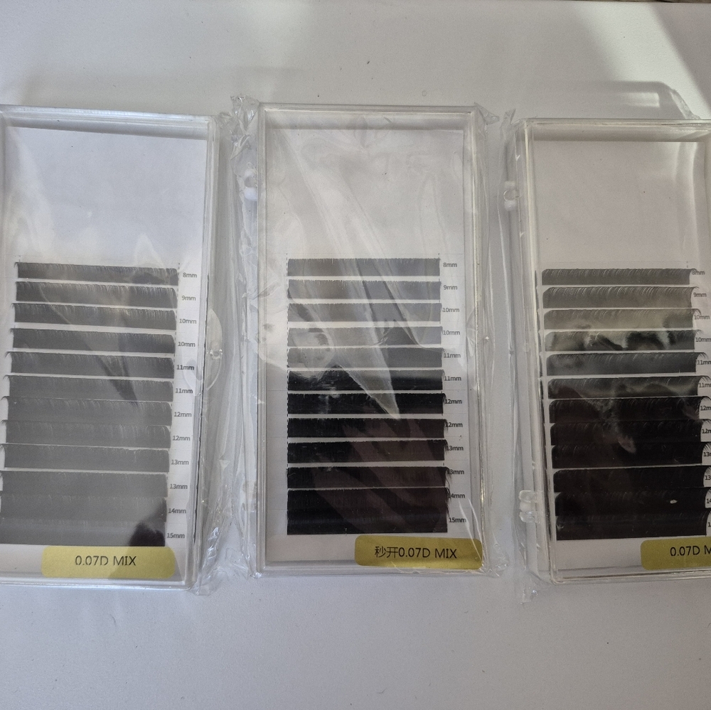 Professional Eyelash Extensions Set O.07 Mixed Black